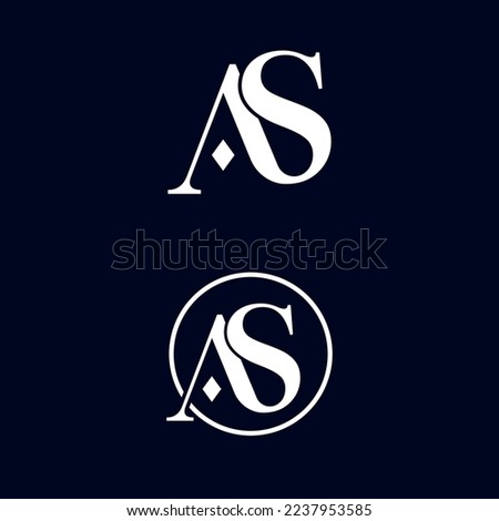 letter AS luxury premium brand logo
