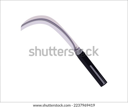Vector Illustration Weeding Hoe isolated on white background. Carpentry hand tools.