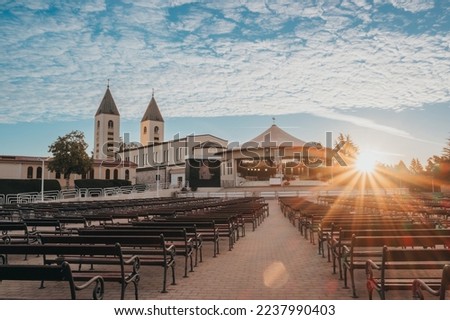 Medugorje - Bosnia and Herzegovina - beautiful morning light Royalty-Free Stock Photo #2237990403