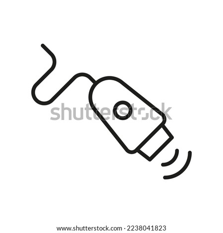 Laser for Skin Treatment Line Icon. Hair Removal Device Pictogram. Epilator, Electric Razor for Cosmetology Aesthetic Procedure Outline Icon. Editable Stroke. Isolated Vector Illustration. Royalty-Free Stock Photo #2238041823