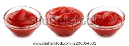 Tomato ketchup sauces set, isolated on white background Royalty-Free Stock Photo #2238054331