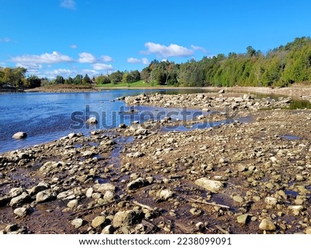 Saugeen River in Durham Ontario (Grey County) Oct 2021 Royalty-Free Stock Photo #2238099091
