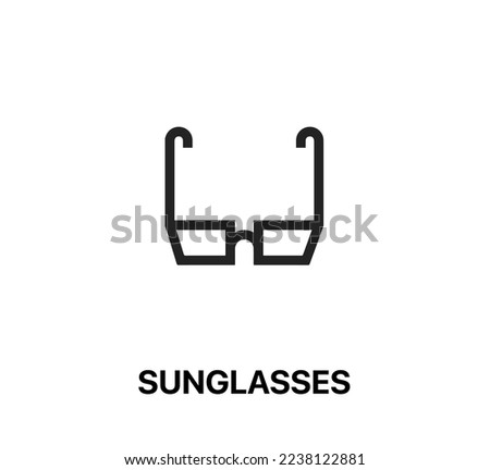 sunglasses icon vector. Linear style sign for mobile concept and web design. sunglasses symbol illustration. Pixel vector graphics - Vector.