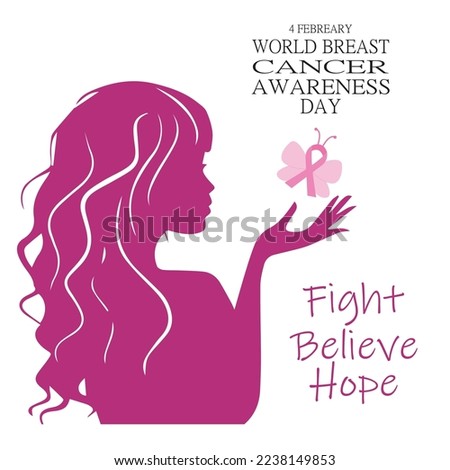 world   Breast cancer day vectors. 4 february