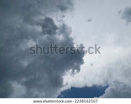 Stratocumulus clouds a mix of stratus clouds and cumulus clouds with blue sky background at Thailand.no focus