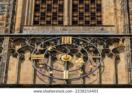 Chapel of the Gothic Catholic Cathedral of St. Vitus, Wenceslas and Vojtech in Prague Castle. Background with selective focus and copy space