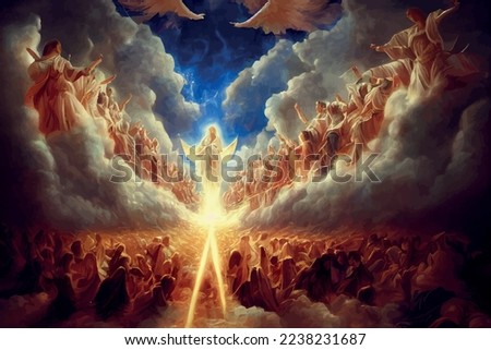 Heaven angel choir Archangel abstraction background joy glory eternal life Royalty-Free Stock Photo #2238231687