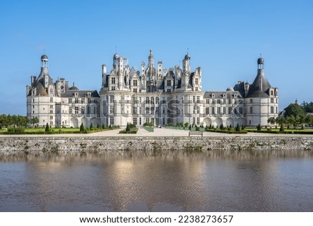 Famous medieval castle Château de Chambord, France Royalty-Free Stock Photo #2238273657