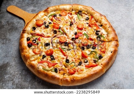 Pizza lovers paradise in Pizza Hut Royalty-Free Stock Photo #2238295849