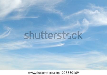 white clouds on background of blue sky                                    