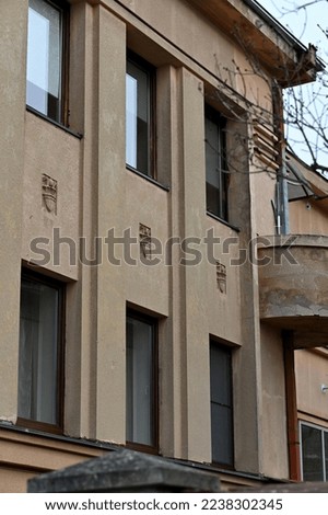 fragment of the street facade of the historical building