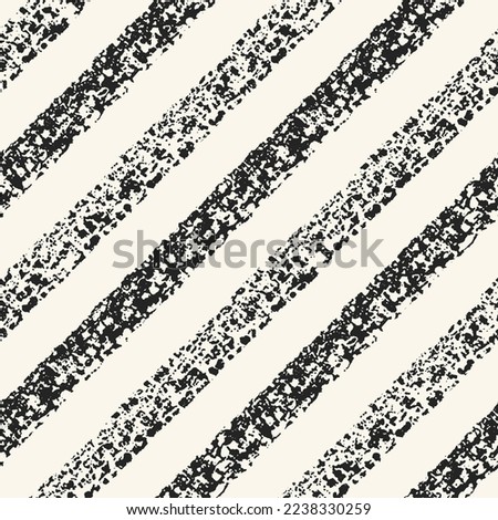 Monochrome Sprayed Paint Textured Diagonal Striped Pattern