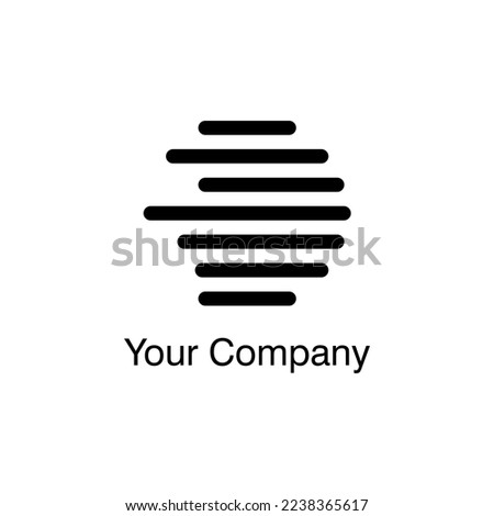 Circle black and white logo for company, business, finance, internet website and more