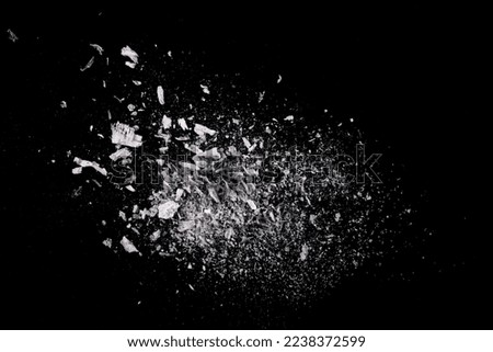 Texture of wood ash. Black background. Royalty-Free Stock Photo #2238372599