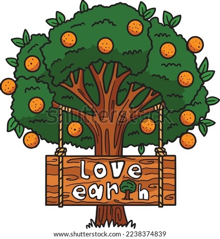 Earth Day Love Earth Cartoon Colored Clipart 