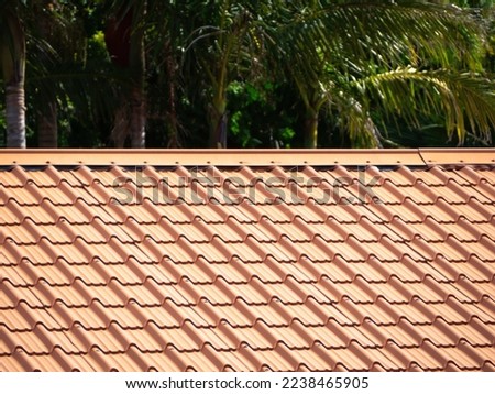 Brown roof with composite tiles