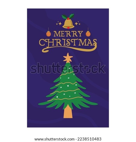 Hand drawn christmas greeting card design