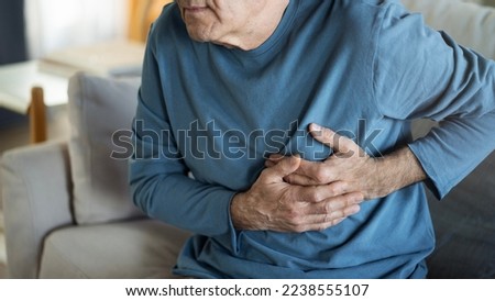 An elderly man with heart problems Royalty-Free Stock Photo #2238555107