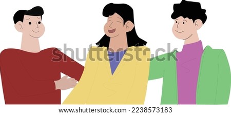 three people embracing each other