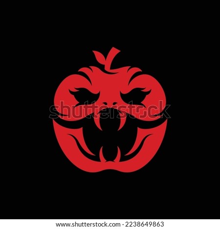 Fruit Apple Snake Logo Design