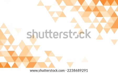 Abstract geometry triangle orange and white mosaic texture background pattern.	 Royalty-Free Stock Photo #2238689291