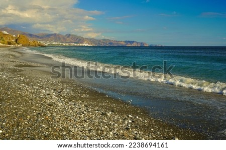 A landscape picture of a beach in   Spain