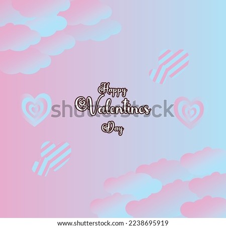 14 February Valentine's Day Celebration.Modern calligraphy for Valentine's Day. script lettering inscription. Hand lettering card. Vector illustration. Papercut style. Place for text.