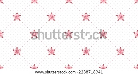 Seamless polka dot background with small roses. Romantic floral pattern. Vector illustration.