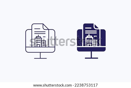 Hotel online booking illustration icon