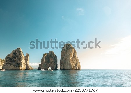 Beautiful landscape picture of the Capri ocean