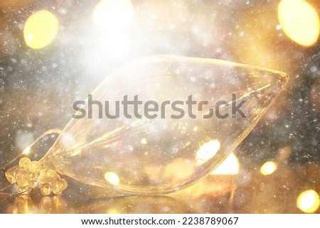 christmas decoration evening house lights background abstract holiday decor