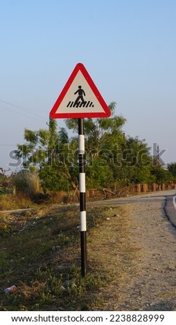 picture of road safety sign board.