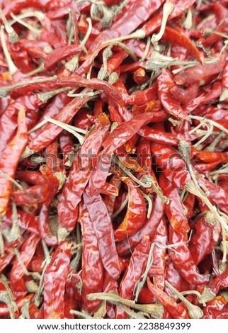 red dried chili used to make cooking ingredients