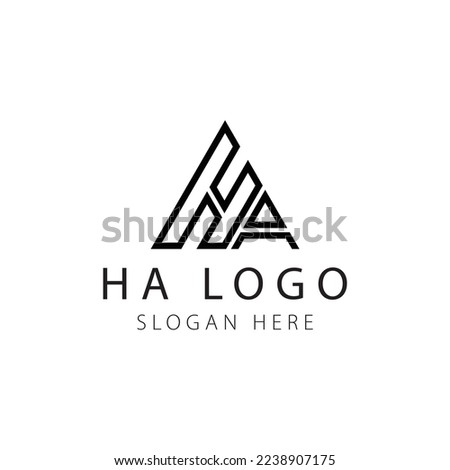 HA Logo is a clothe brand logo, it represent sport feel   