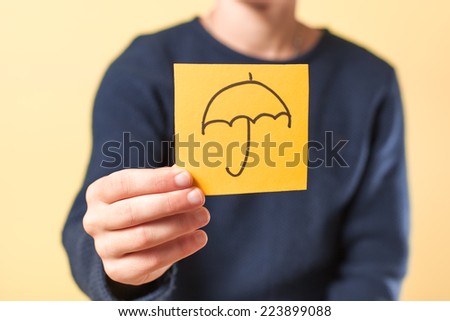 Picture icon umbrella hand