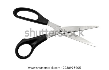 Stationery office scissors on a white background. scissors isolate