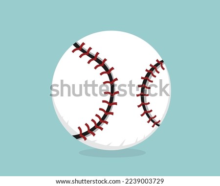 baseball vector art illustration flat cartoon design