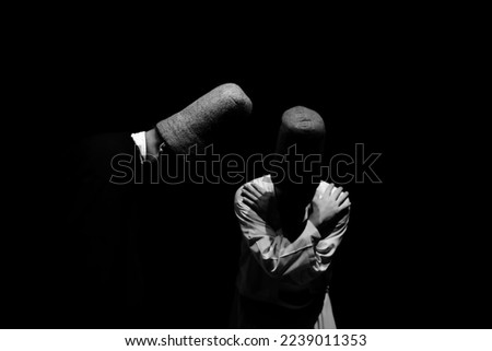images of the dervish ritual on a black background Royalty-Free Stock Photo #2239011353