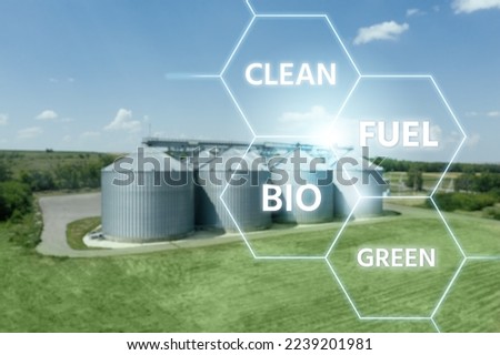 Carbon neutral bio fuel decarbonization concept Royalty-Free Stock Photo #2239201981