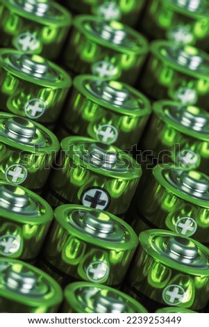 Set of alkaline battery size AA Royalty-Free Stock Photo #2239253449