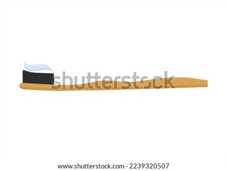 toothbrush flat design vector illustration. Dental concept. Toothbrush with toothpaste isolated. Flat design, care health, hygiene healthy,vector illustration