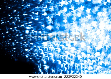 Abstract blue bokeh defocused background