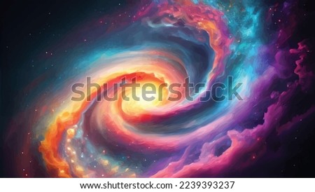 Beautiful cosmic Outer Space spiral background Wallpaper Illustration Royalty-Free Stock Photo #2239393237