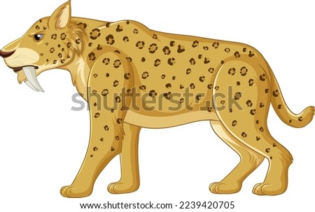Saber Toothed cat vector illustration