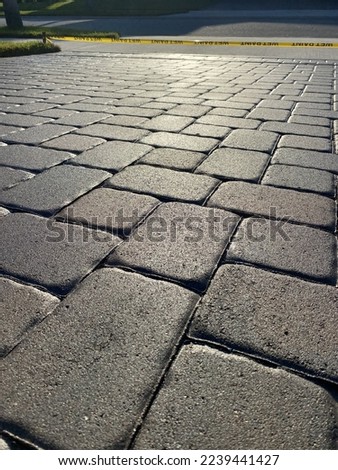 Smooth Sealed Concrete Paver Closeup Royalty-Free Stock Photo #2239441427