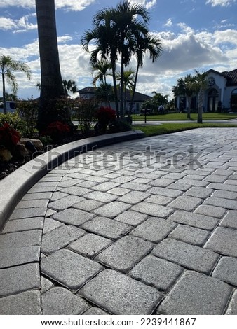 Smooth Sealed Concrete Paver Closeup Royalty-Free Stock Photo #2239441867