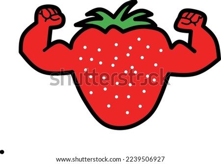 cute strawberry cartoon mascot character