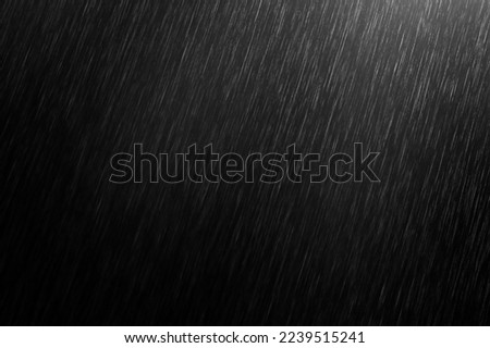 rain on black isolated background