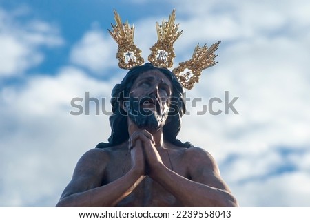 Jesus of the Sorrows of the Brotherhood of the Star, Holy Week of Seville Royalty-Free Stock Photo #2239558043