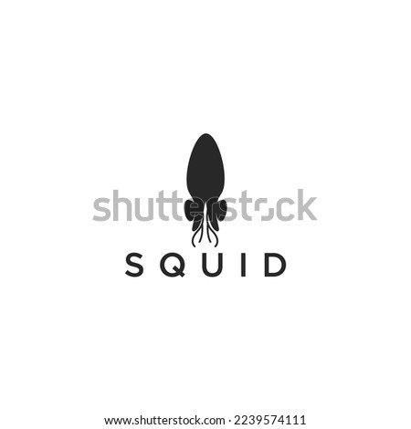 Squid logo icon design template flat vector